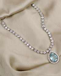COKO's Eardrop American Diamond Necklace set - Vaishali