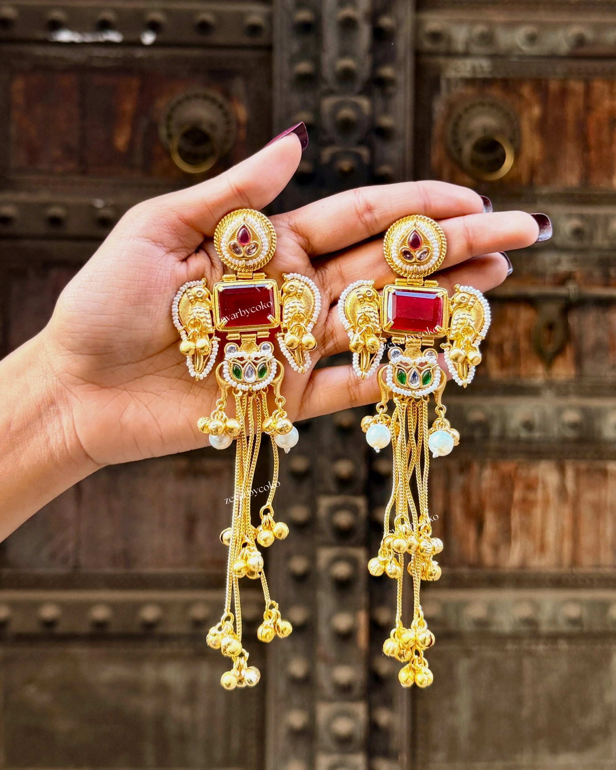 Banhi Kashmiri Jhumka Earrings