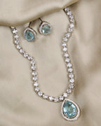 COKO's Eardrop American Diamond Necklace set - Vaishali