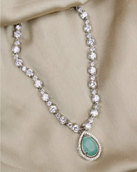 COKO's Eardrop American Diamond Necklace set - Vaishali