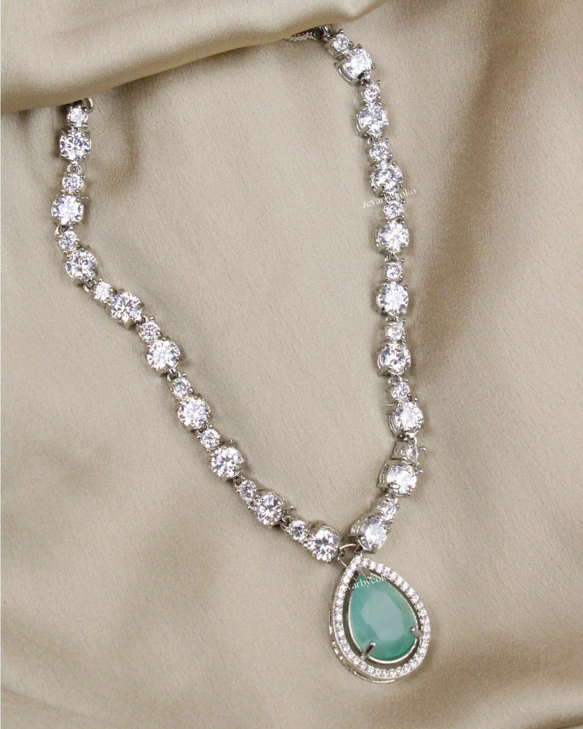 COKO's American Diamond Zircon Necklace set - Vagisha