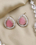 COKO's Eardrop American Diamond Necklace set - Vaishali