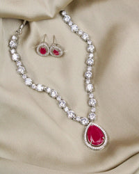 COKO's American Diamond Zircon Necklace set - Vagisha
