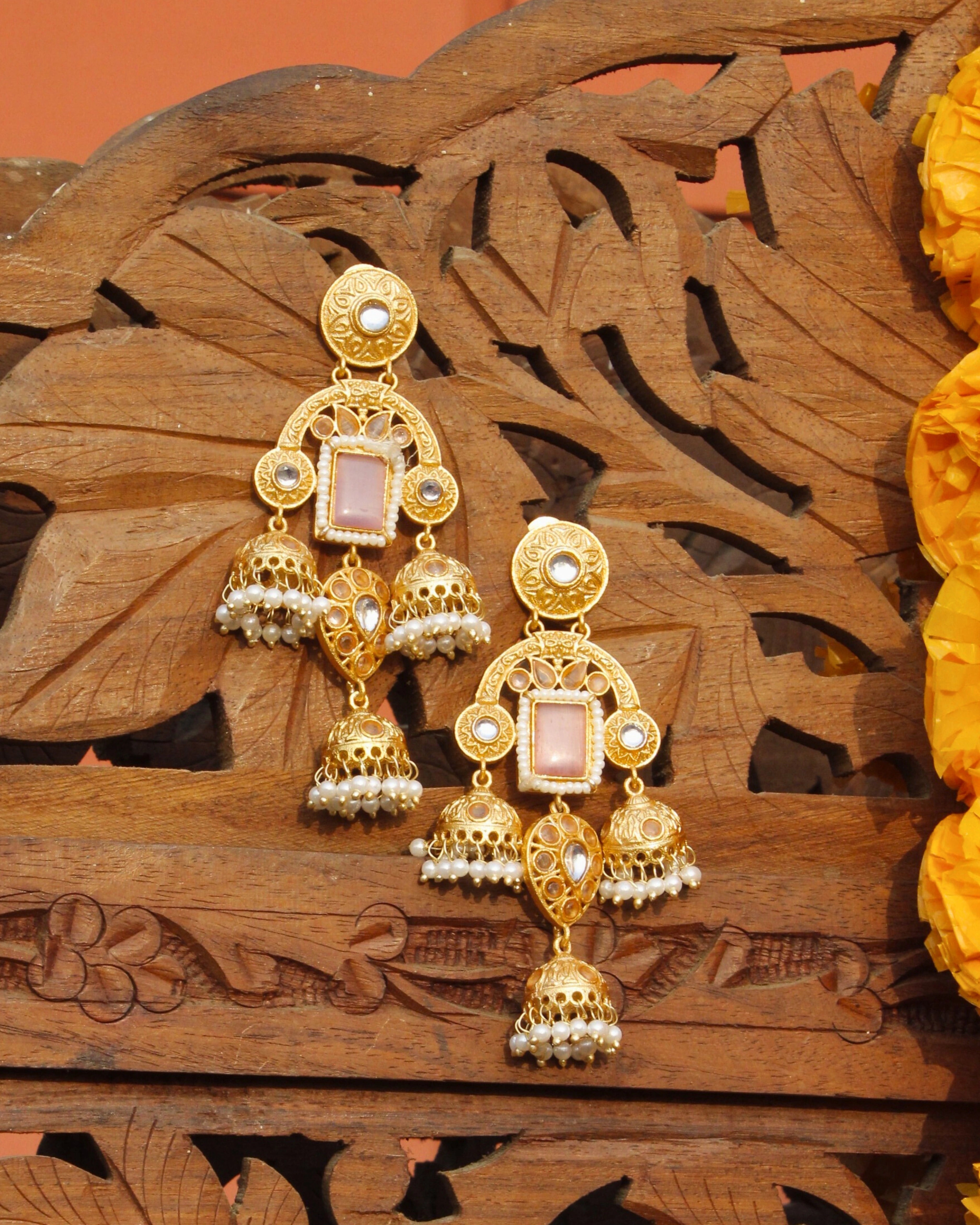 Abha Kashmiri Jhumka Earrings