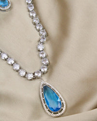 COKO's American Diamond Zircon Necklace set - Vamika