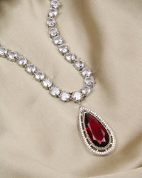 COKO's American Diamond Zircon Necklace set - Vamika