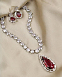 COKO's American Diamond Zircon Necklace set - Vamika