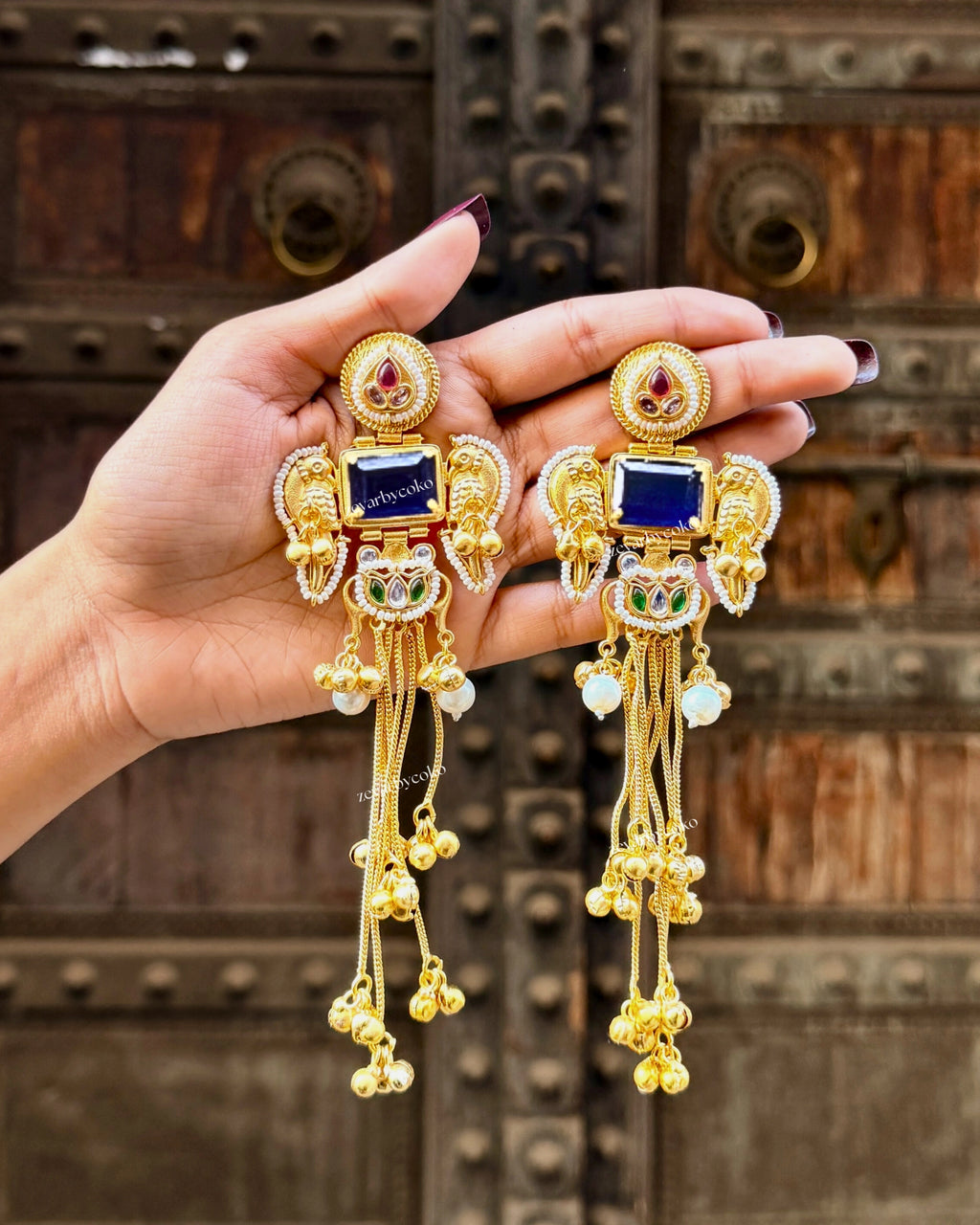 Banhi Kashmiri Jhumka Earrings