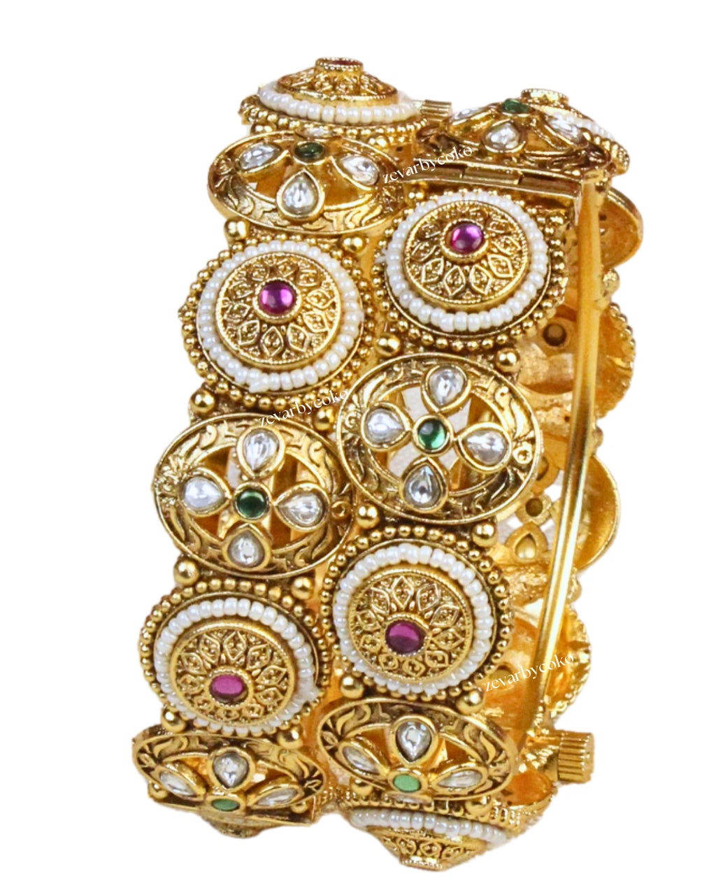 COKO's Heritage Openable Bangles Set of 2- Malvika