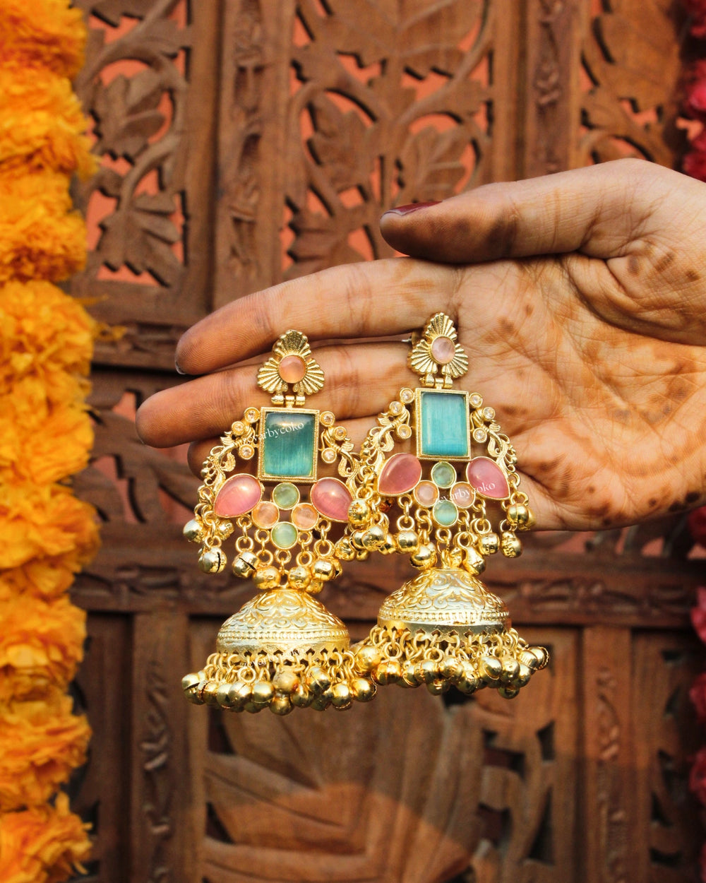 Aarti Kashmiri Jhumka Earrings