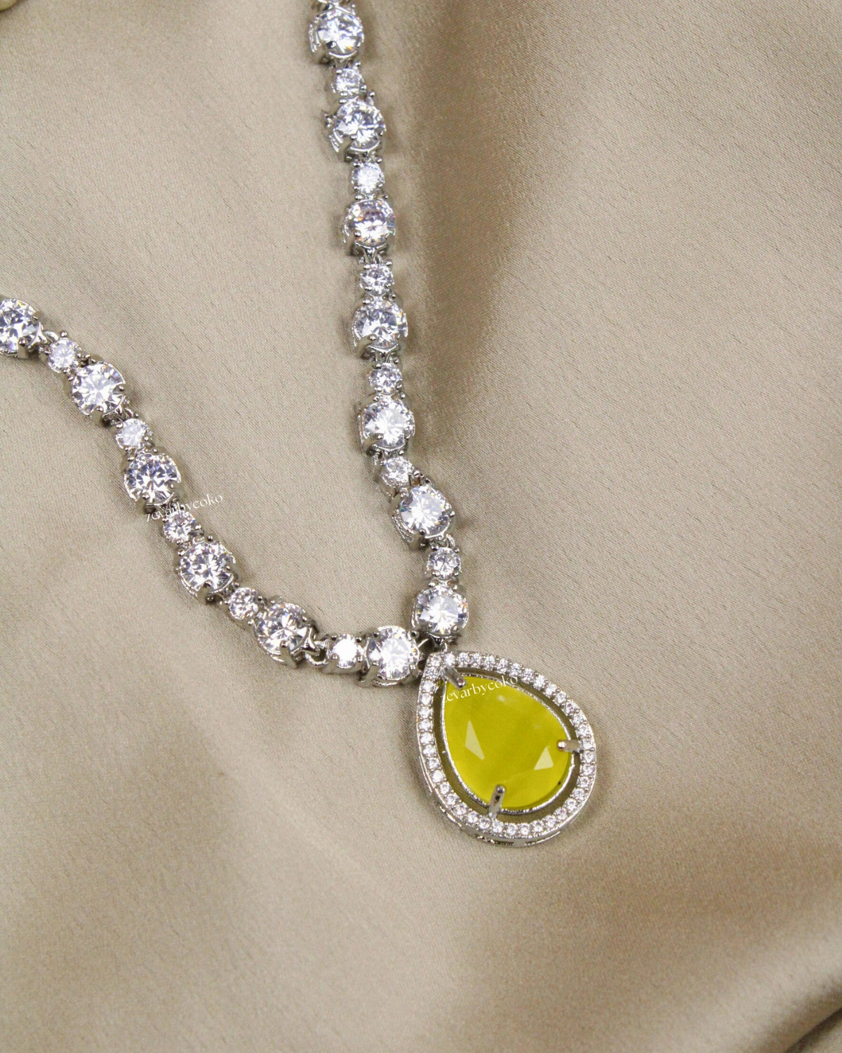 COKO's American Diamond Zircon Necklace set - Vagisha