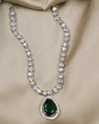 COKO's Eardrop American Diamond Necklace set - Vaishali