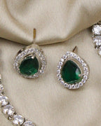 COKO's Eardrop American Diamond Necklace set - Vaishali