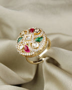 COKO's Kundan Polki Adjustable Ring-Rubina