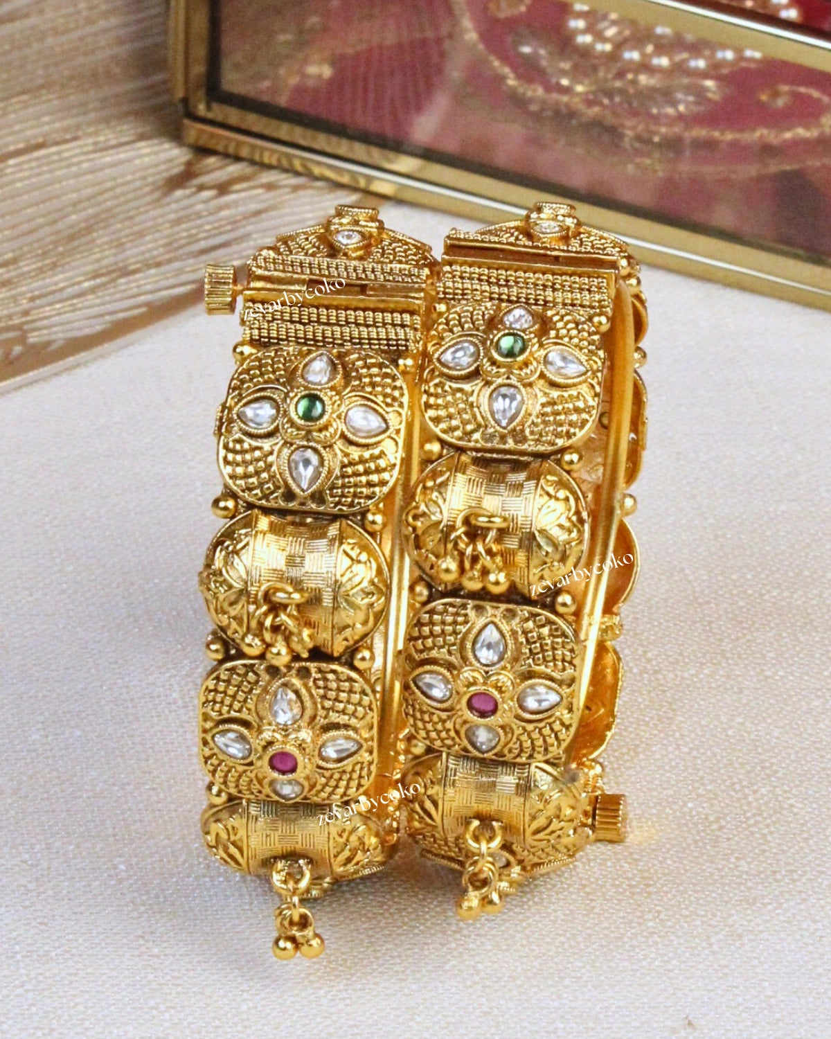 COKO's Heritage Openable Bangles Set of 2- Mohini