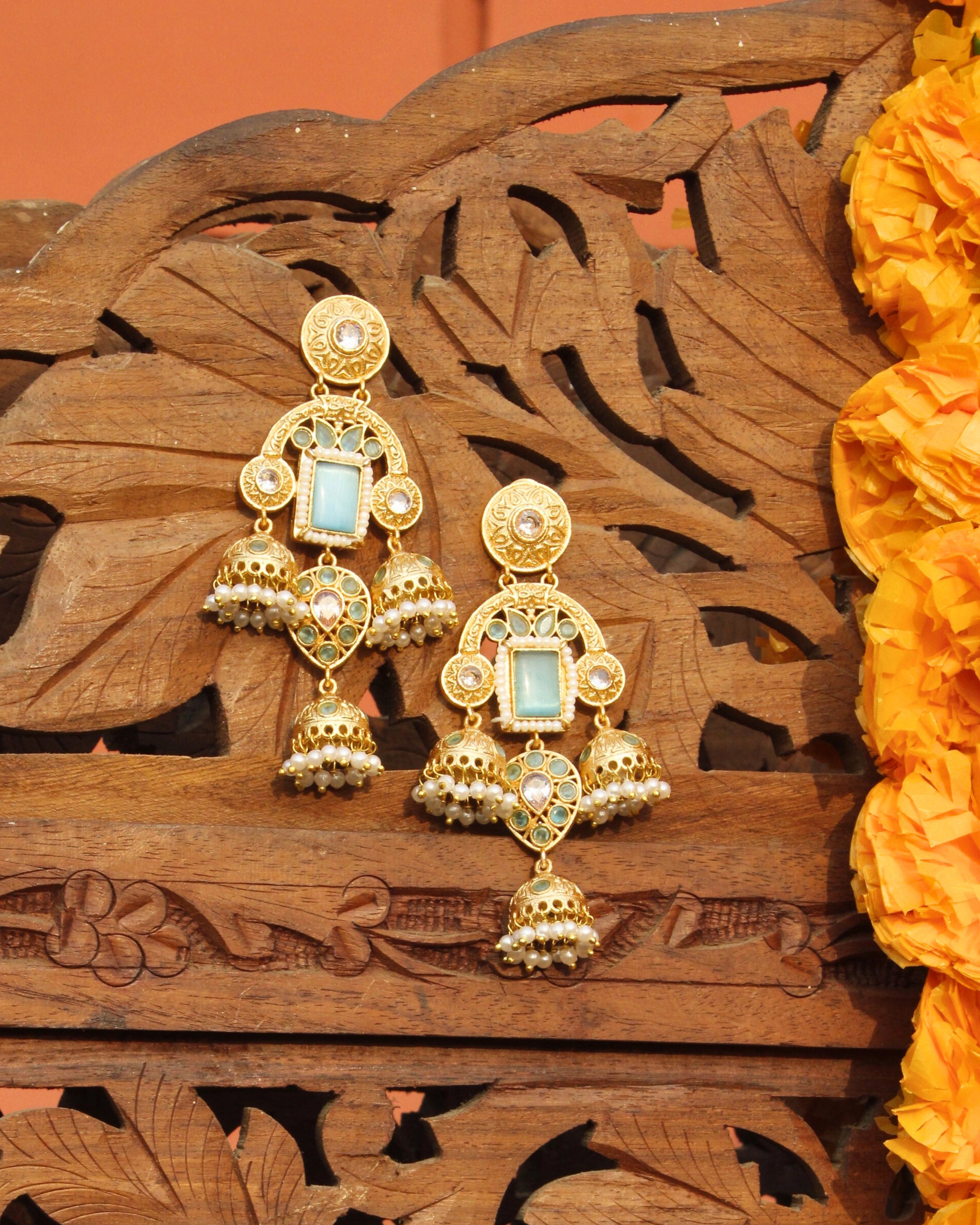 Abha Kashmiri Jhumka Earrings