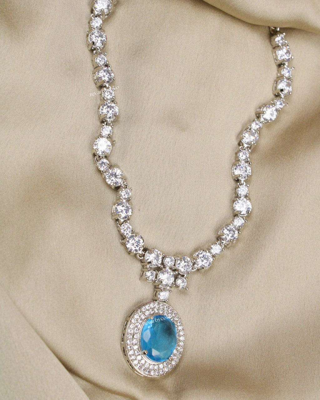COKO's American Diamond Zircon Necklace set - Virusha