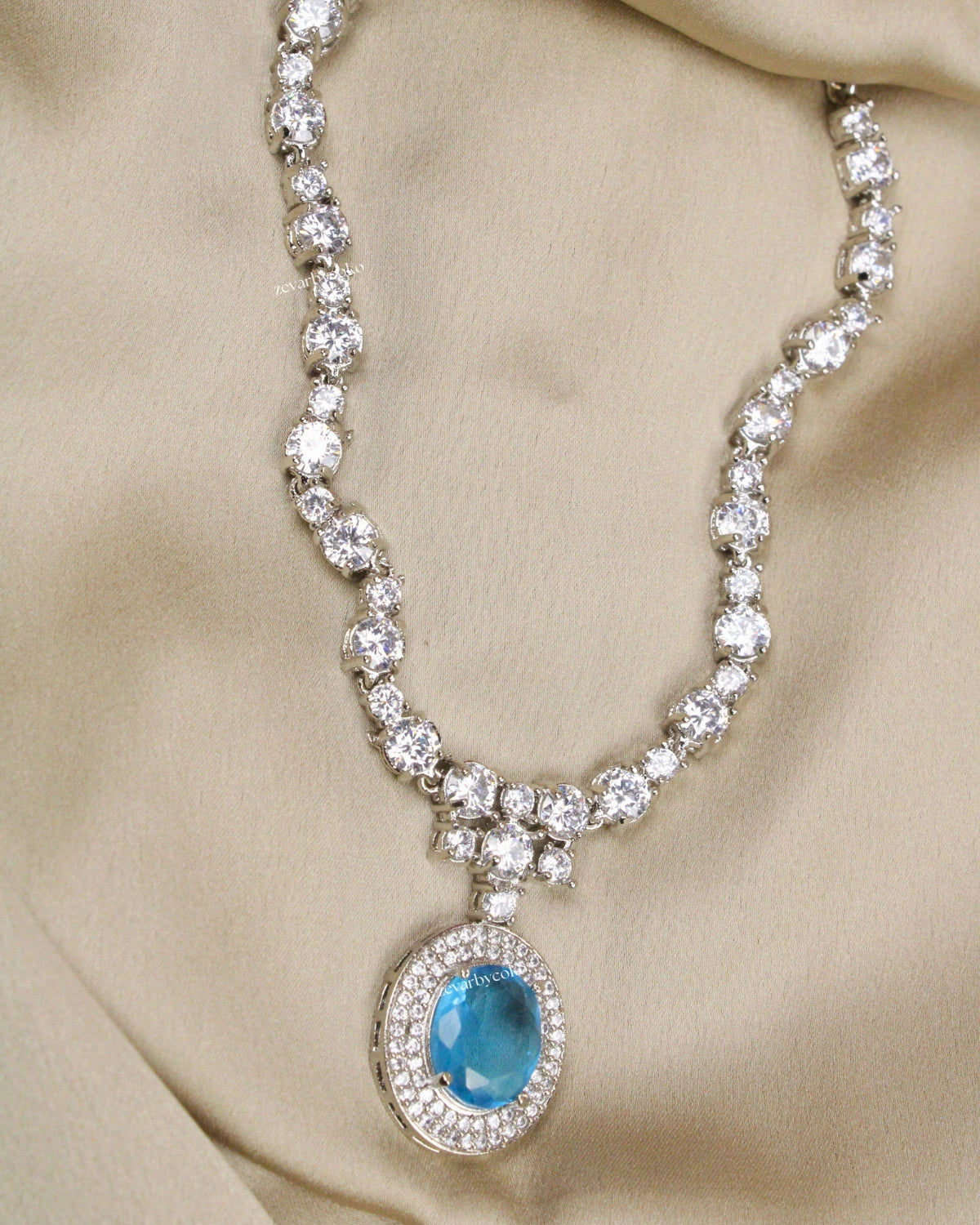 COKO's American Diamond Zircon Necklace set - Virusha