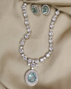 COKO's American Diamond Zircon Necklace set - Virusha