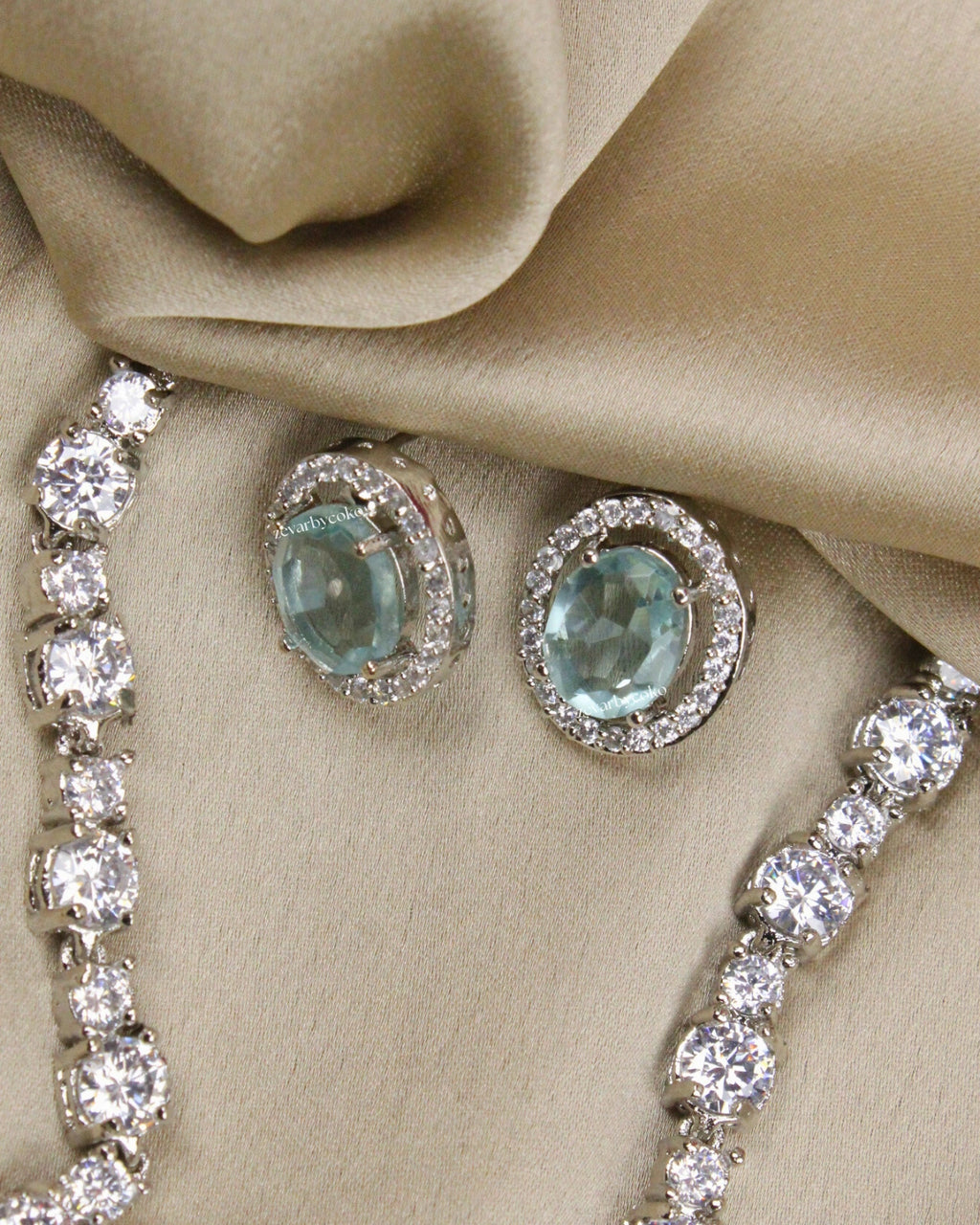COKO's American Diamond Zircon Necklace set - Virusha