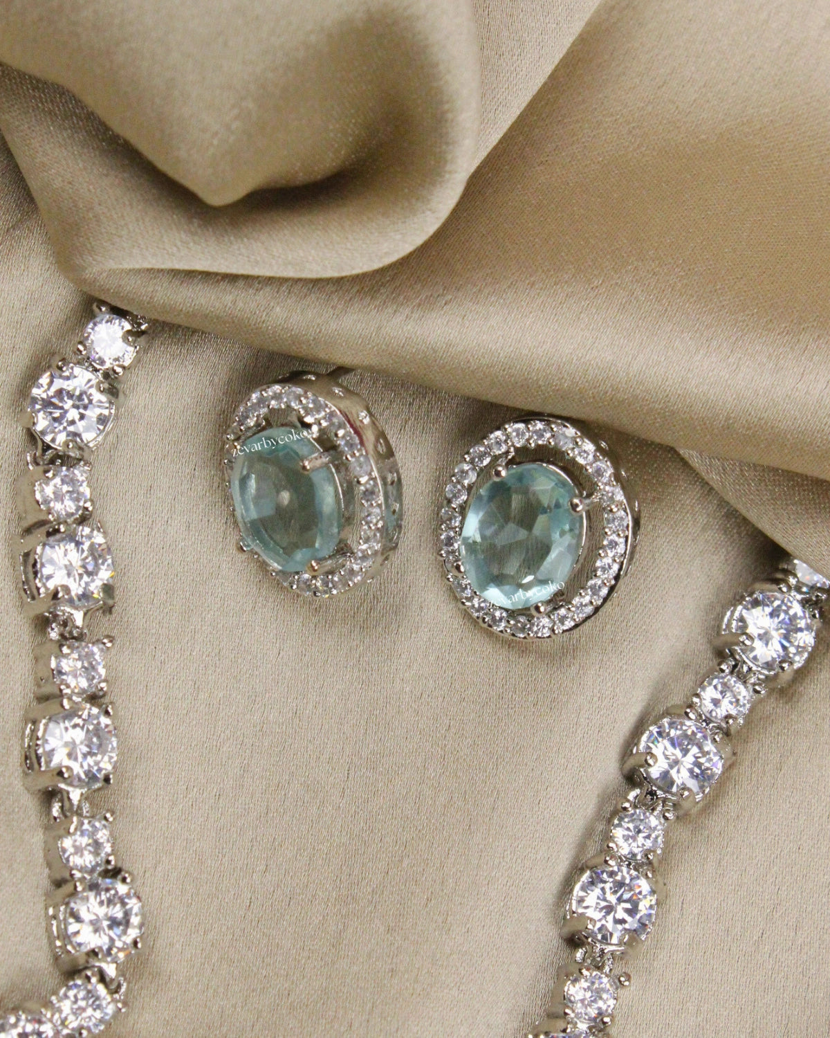 COKO's American Diamond Zircon Necklace set - Virusha
