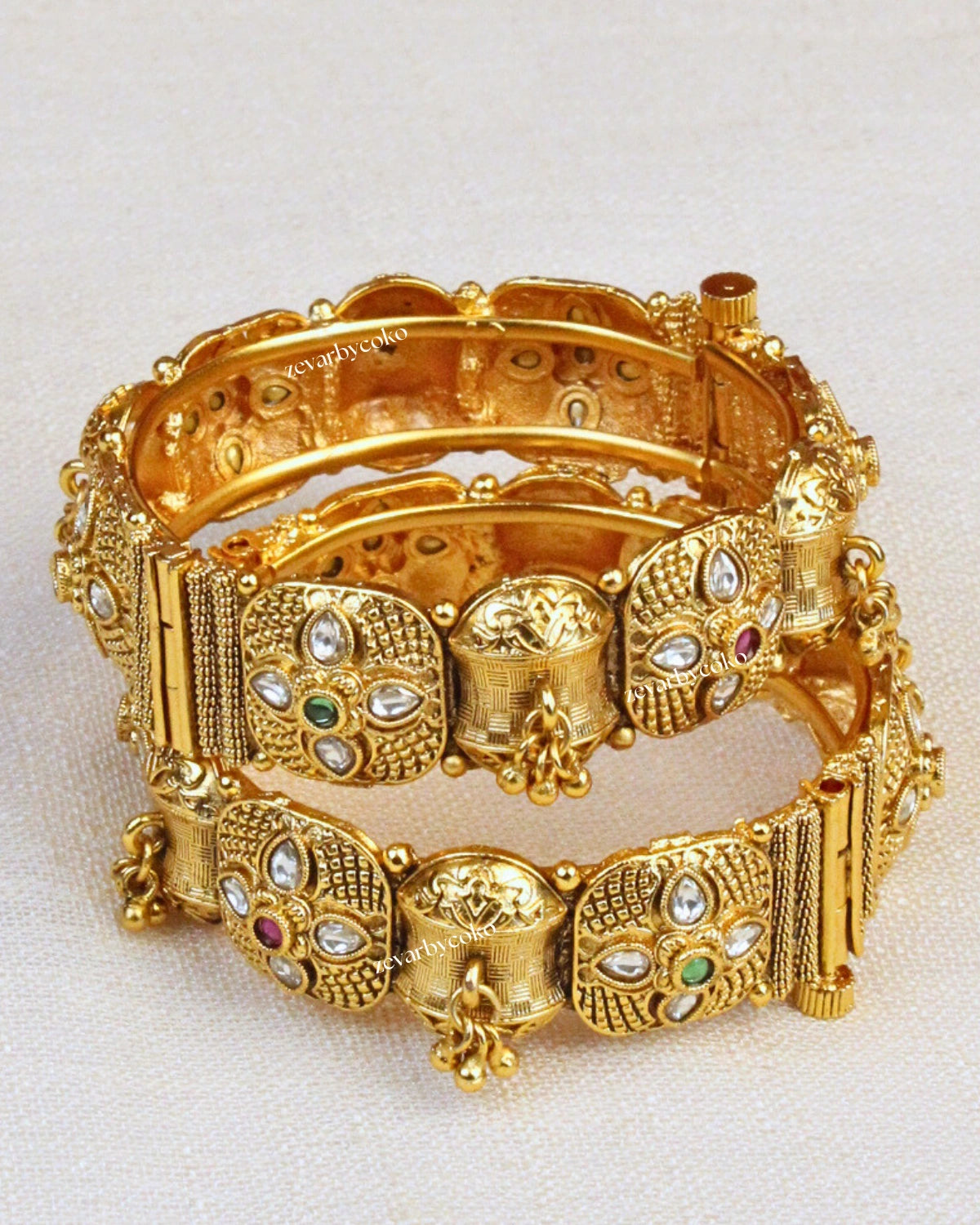 COKO's Heritage Openable Bangles Set of 2- Mohini