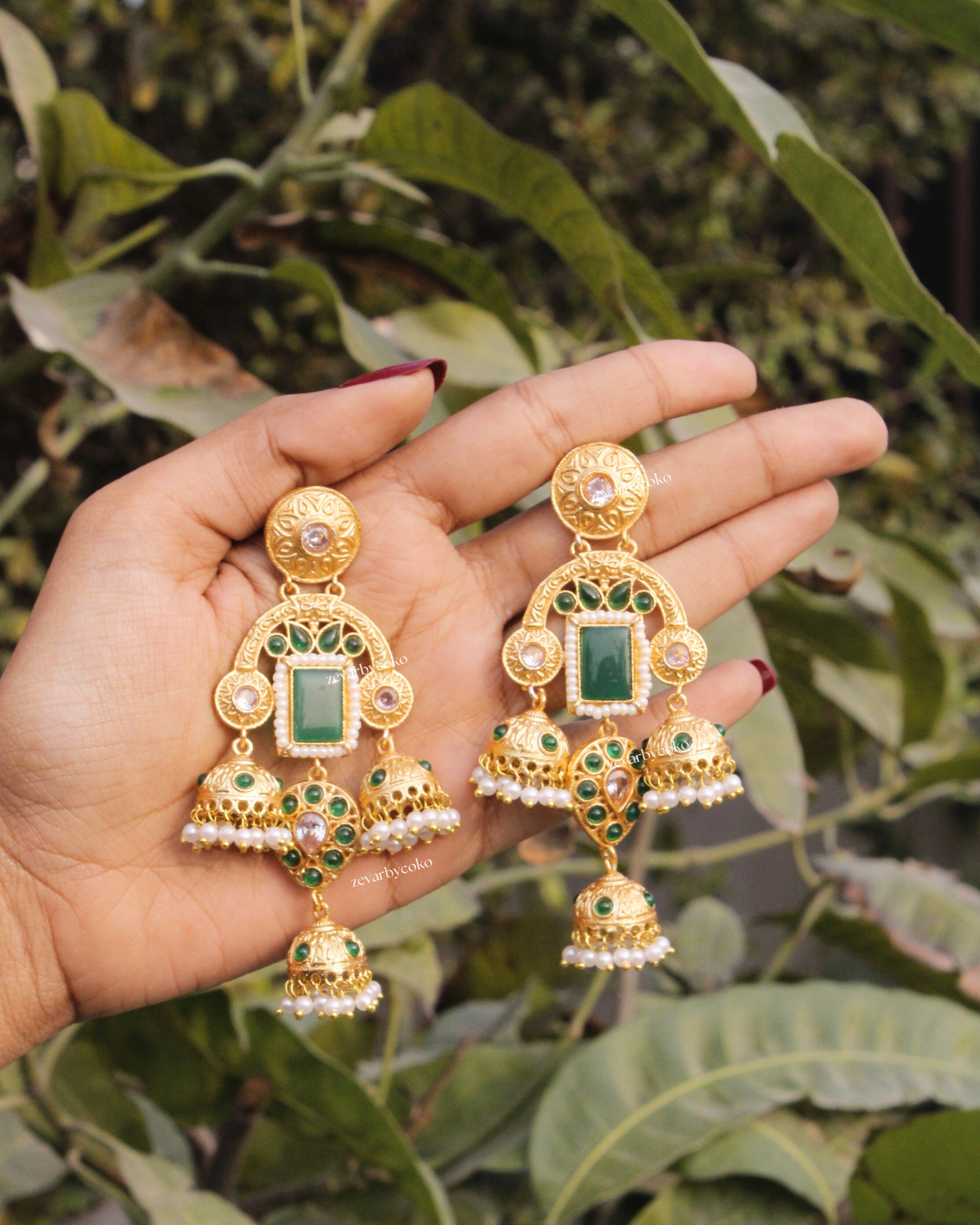 Abha Kashmiri Jhumka Earrings