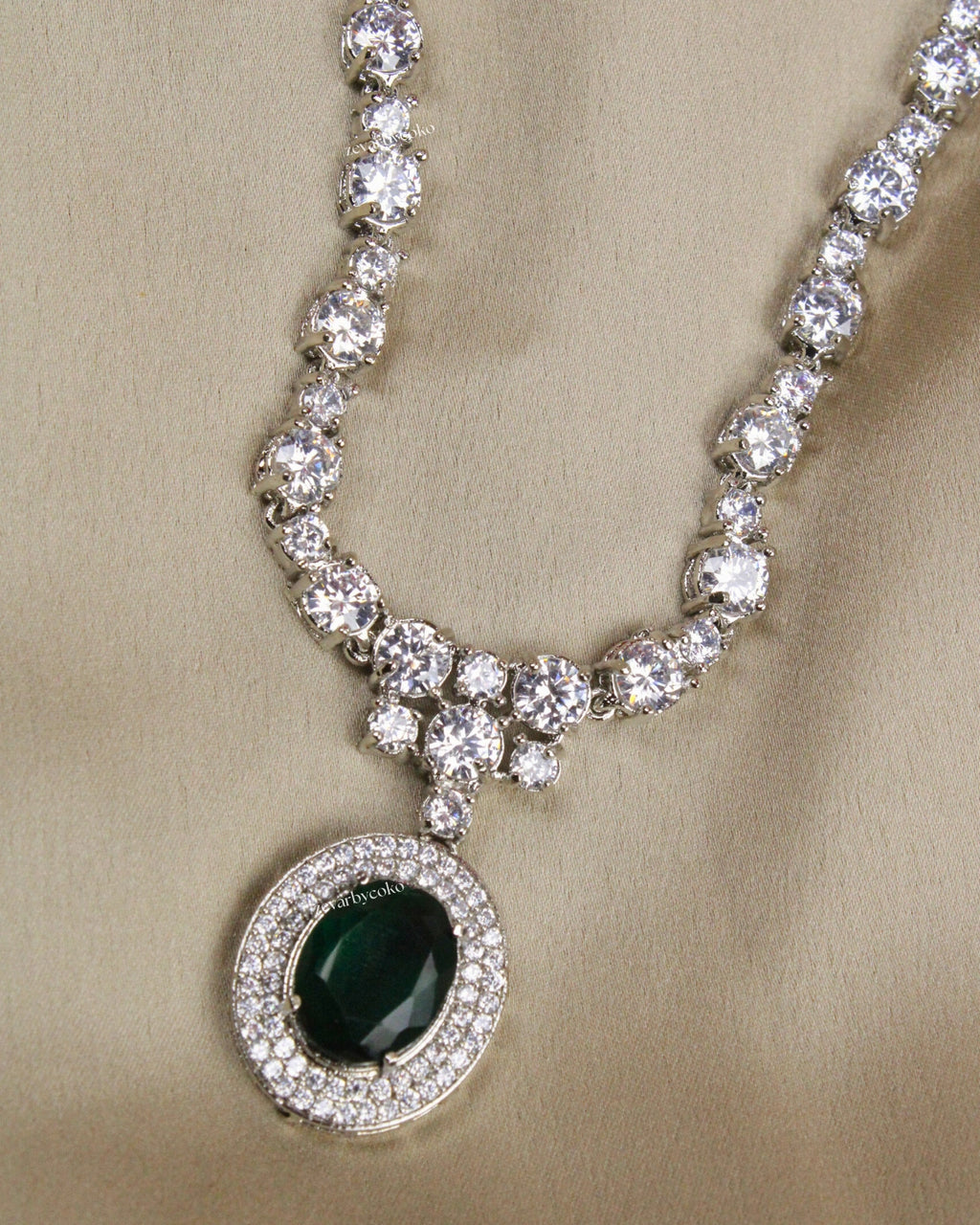COKO's American Diamond Zircon Necklace set - Virusha