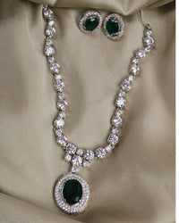 COKO's American Diamond Zircon Necklace set - Virusha
