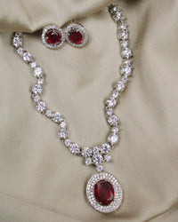 COKO's American Diamond Zircon Necklace set - Virusha