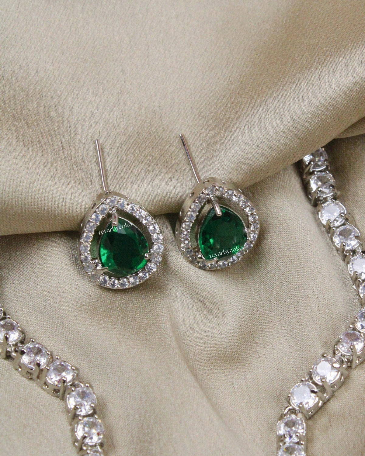 COKO's American Diamond Necklace set - Vaanya