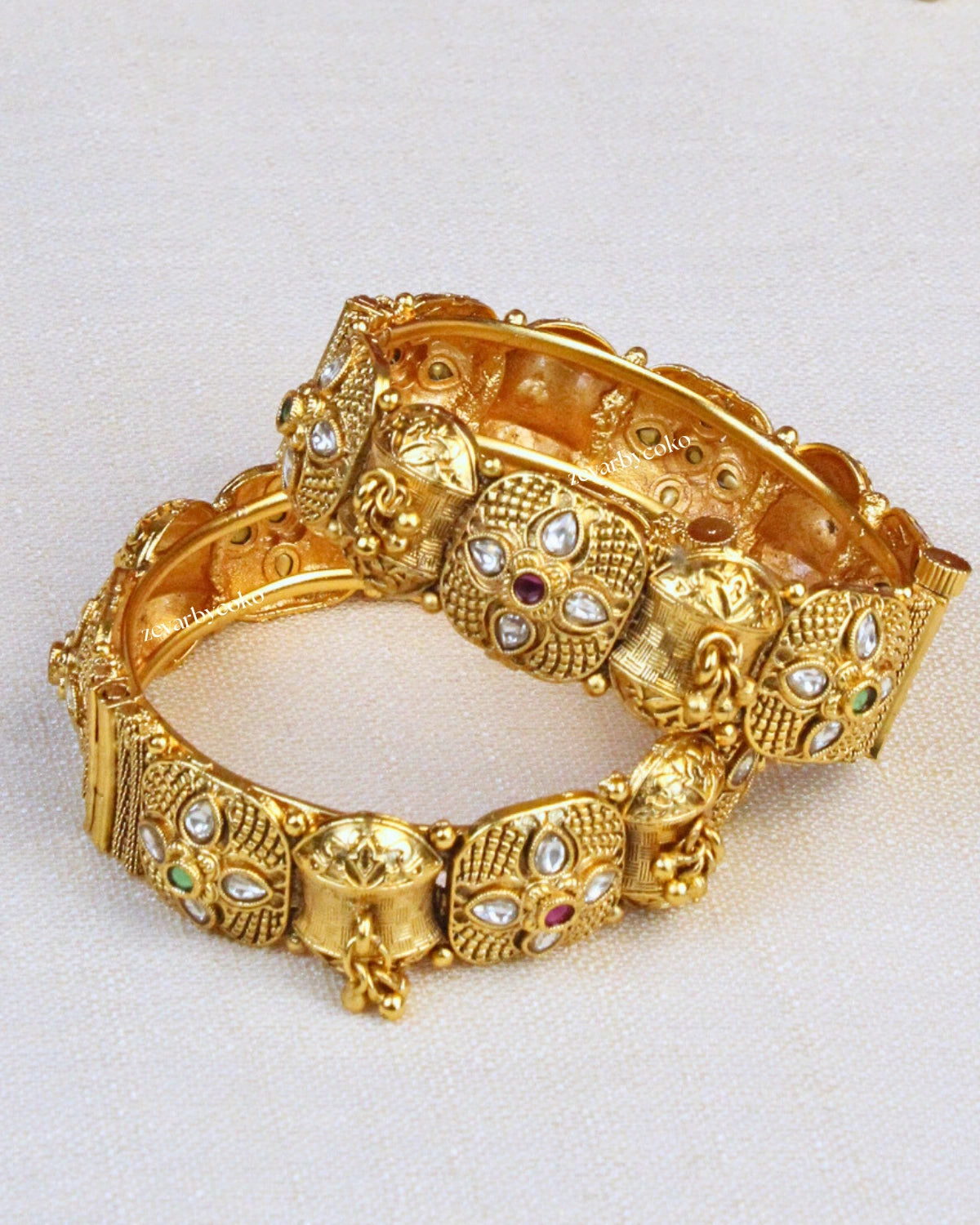 COKO's Heritage Openable Bangles Set of 2- Mohini