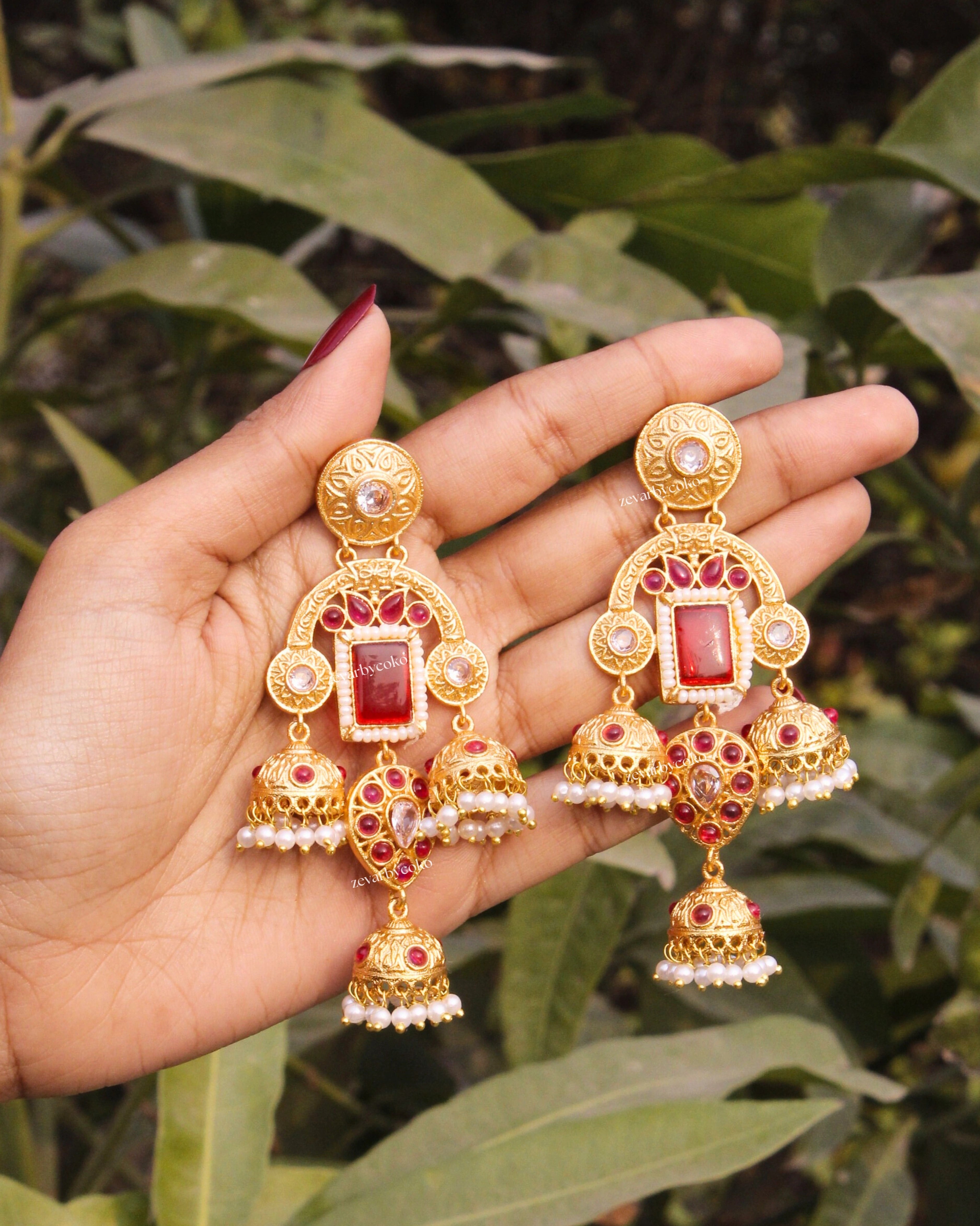 Abha Kashmiri Jhumka Earrings