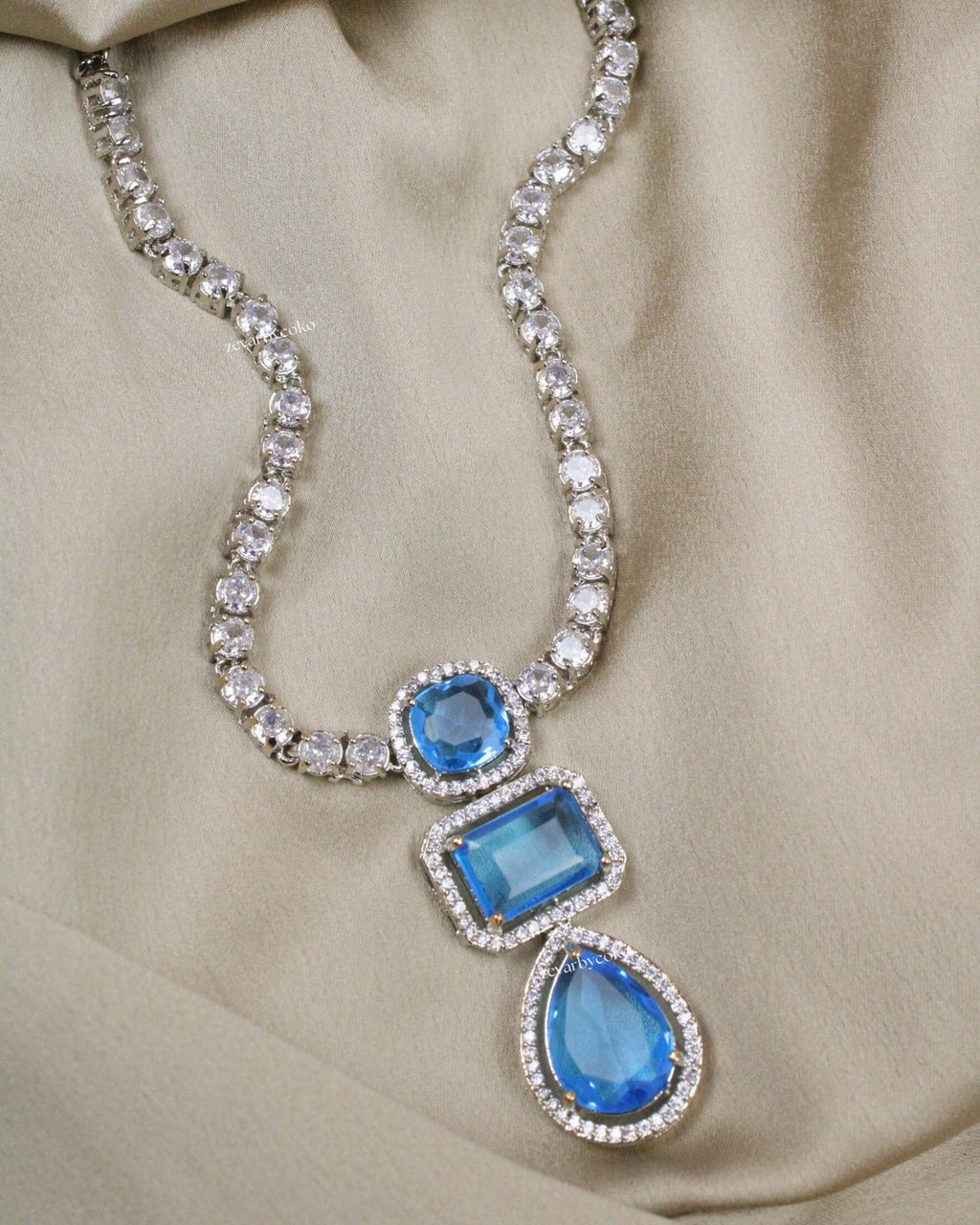 COKO's American Diamond Necklace set - Vaanya