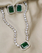 COKO's American Diamond Zircon Necklace set - Vaibhavi