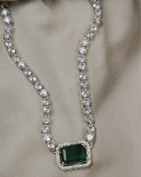 COKO's American Diamond Zircon Necklace set - Vaibhavi