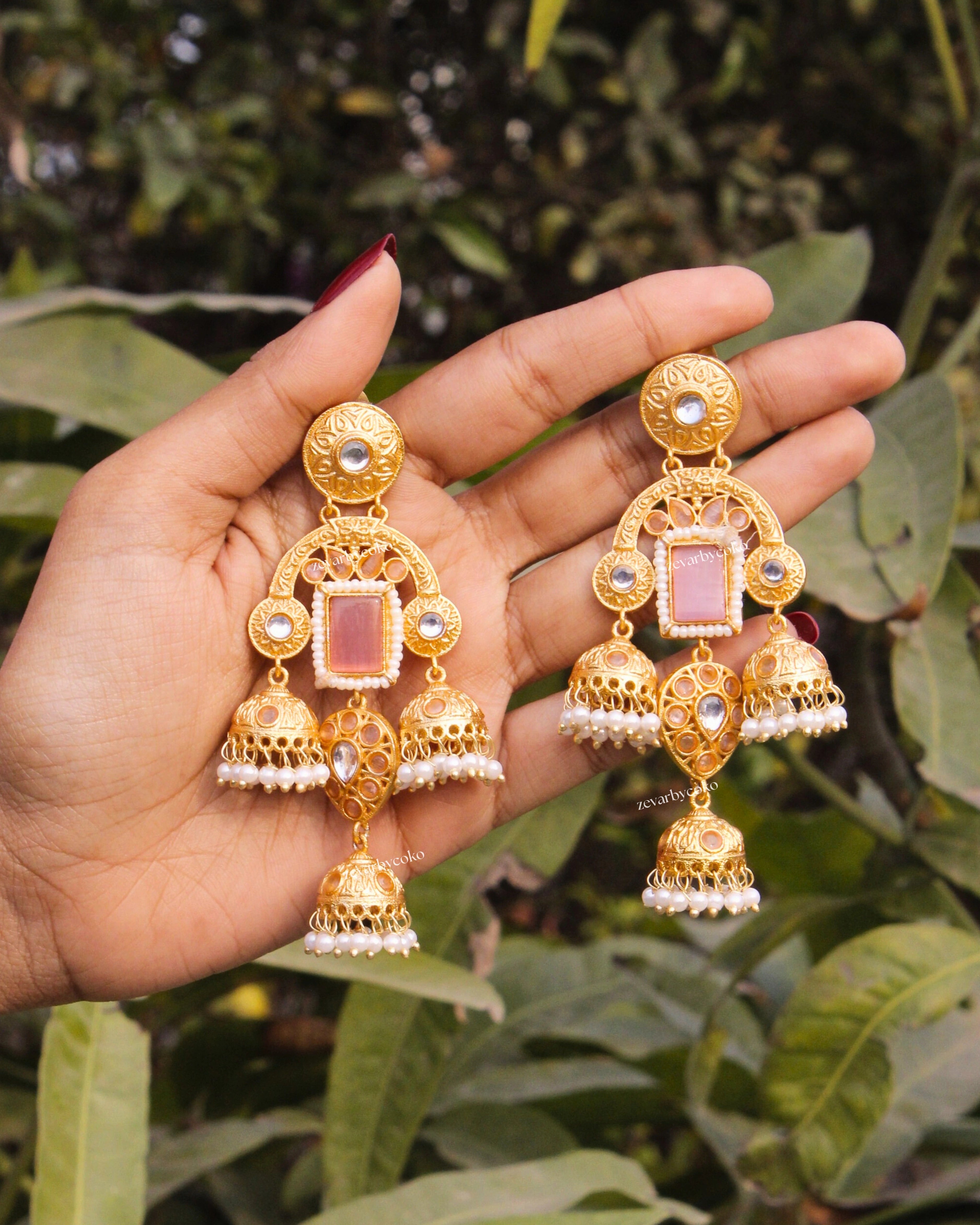 Abha Kashmiri Jhumka Earrings