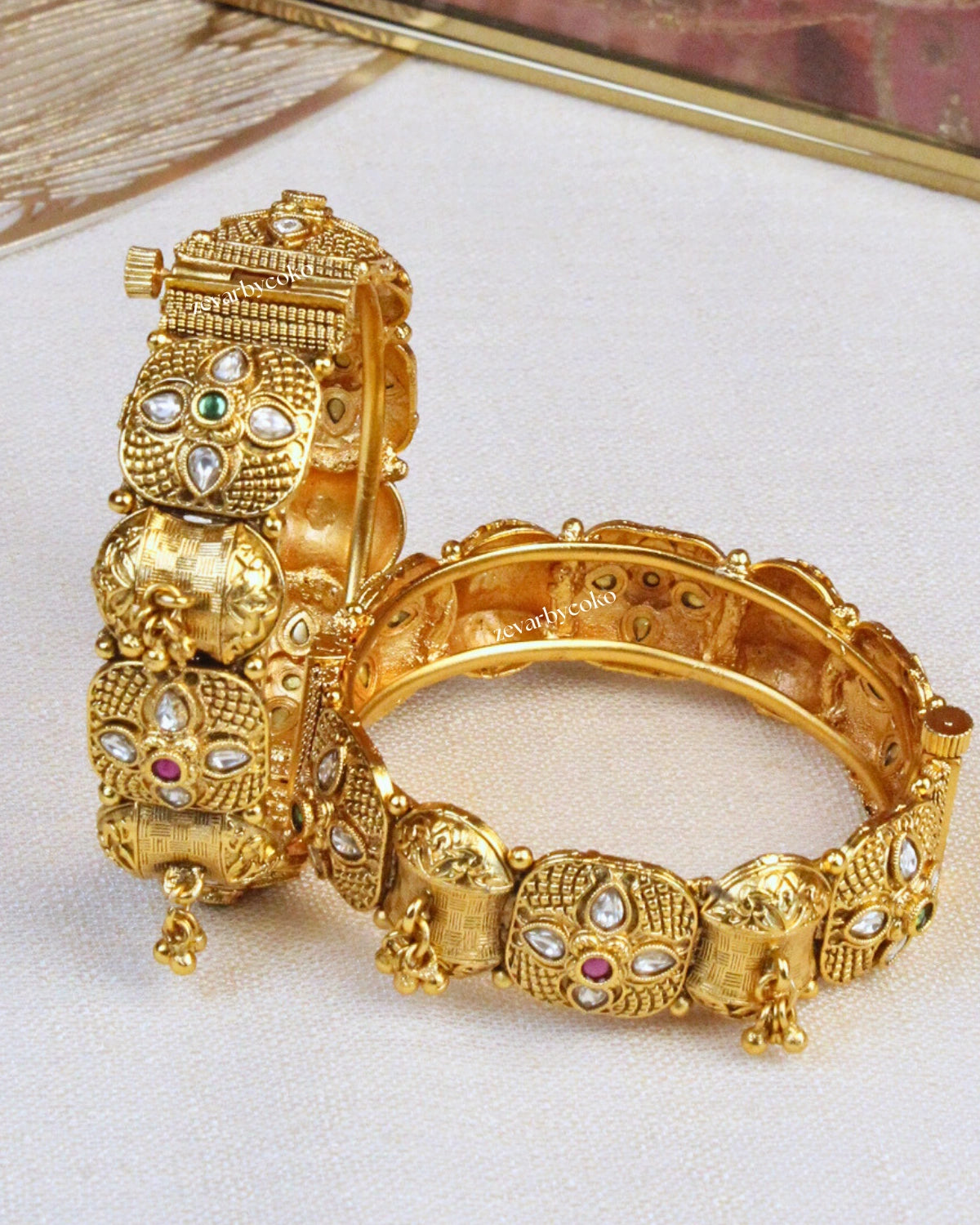 COKO's Heritage Openable Bangles Set of 2- Mohini