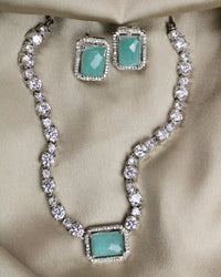 COKO's American Diamond Zircon Necklace set - Vaibhavi