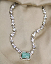 COKO's American Diamond Zircon Necklace set - Vaibhavi