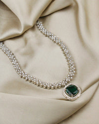 COKO's American Diamond Zircon Necklace set - Vaani