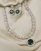 COKO's American Diamond Zircon Necklace set - Vaani