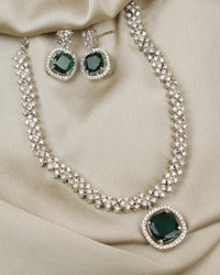 COKO's American Diamond Zircon Necklace set - Vaani