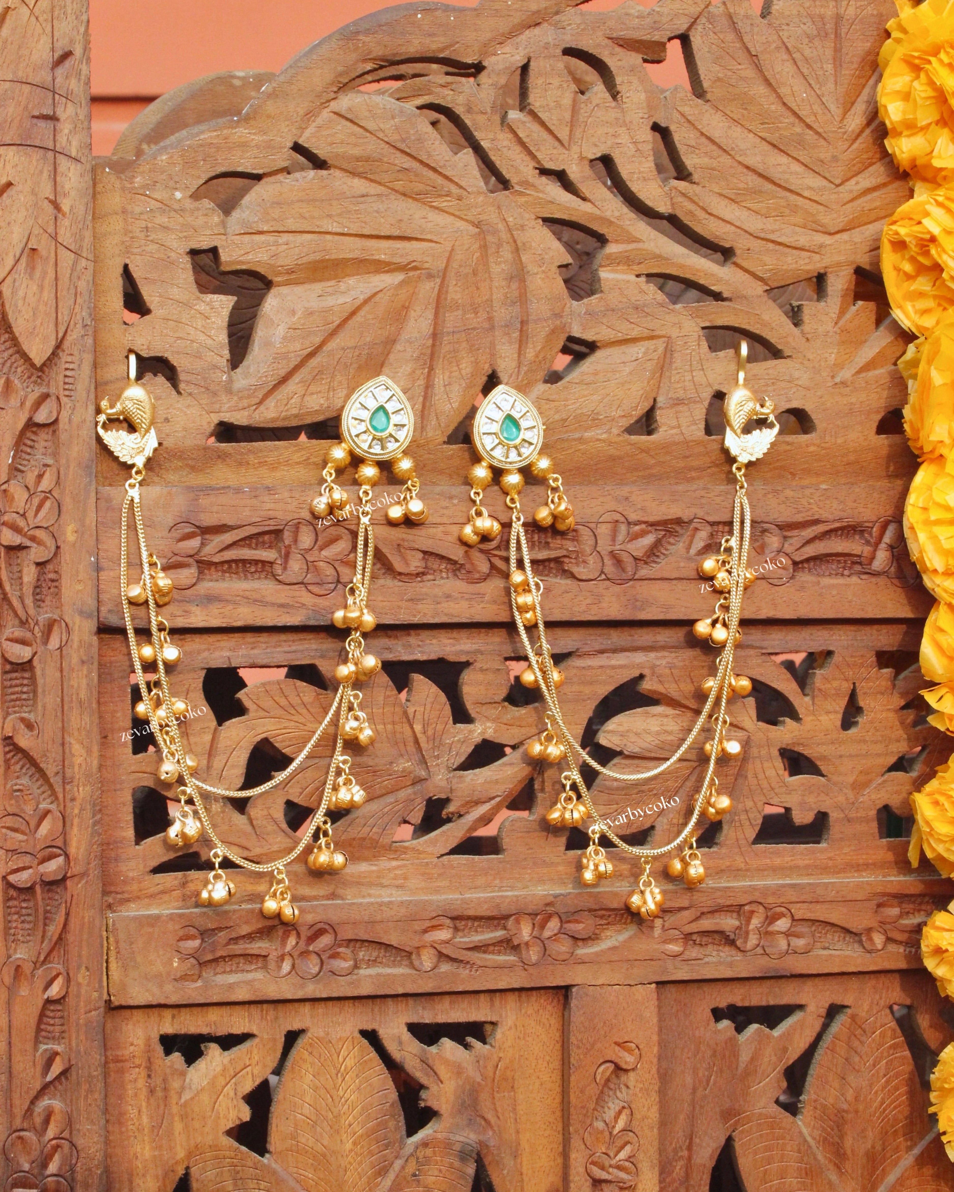 Basanti Kashmiri Jhumka Earrings