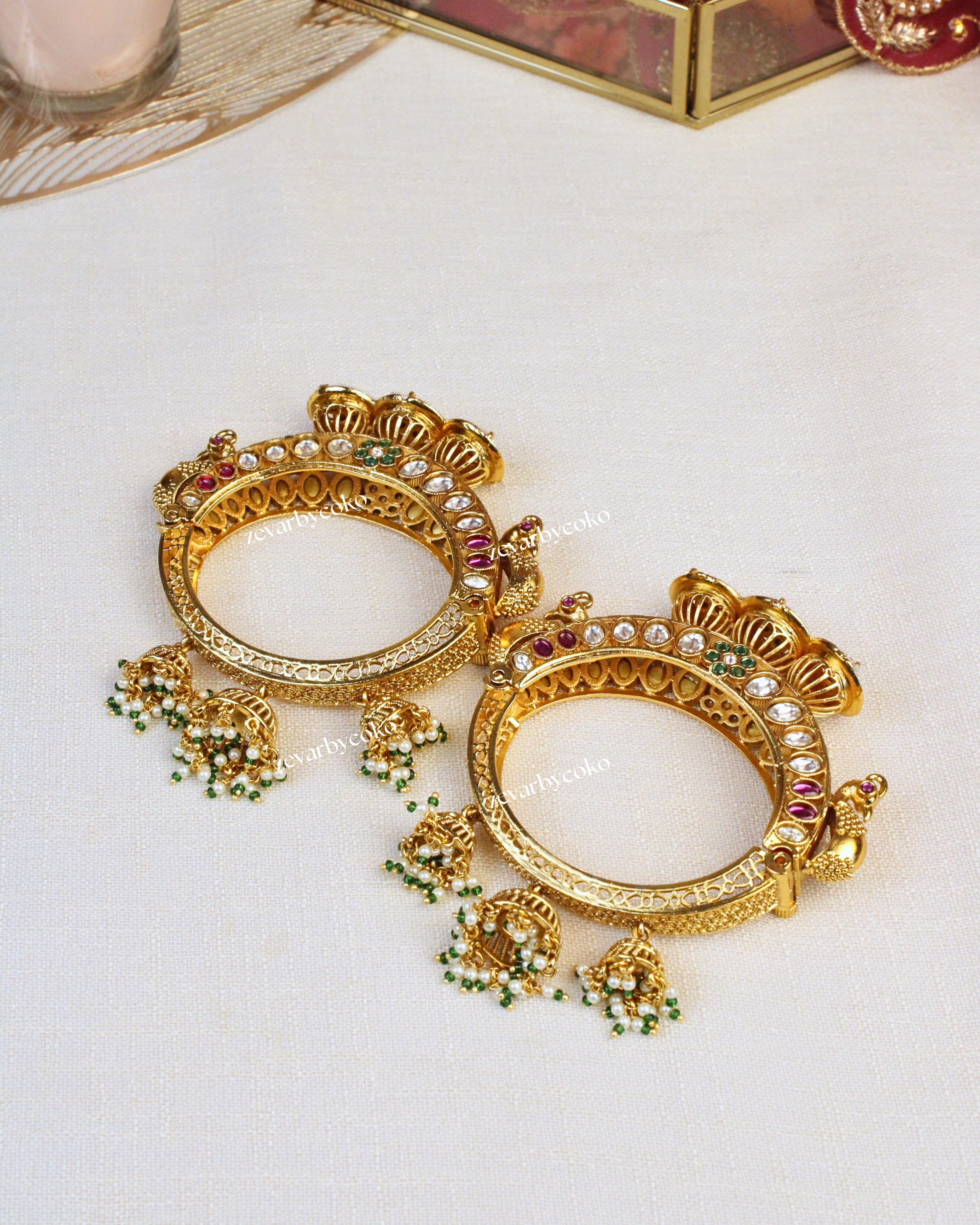 COKO's Heritage Brass Bangles Set of 2- Mahika