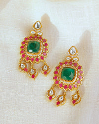 Coko's Doublet Polki Moissanite Necklace Set -Mehboob