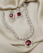 COKO's American Diamond Zircon Necklace set - Vaani