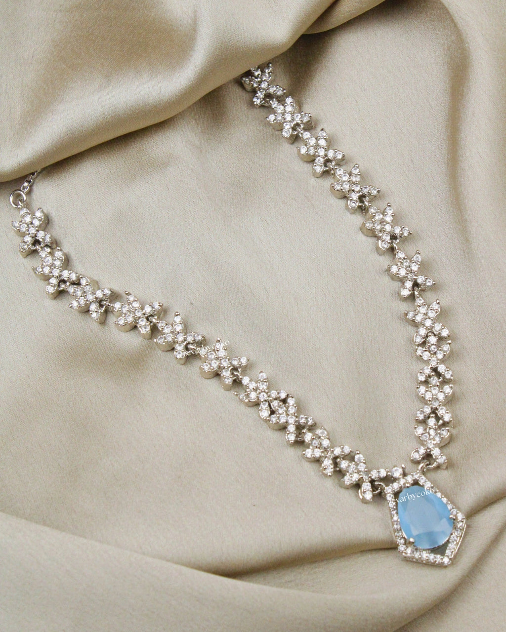 COKO's American Diamond Zircon Necklace set - Vaaruni