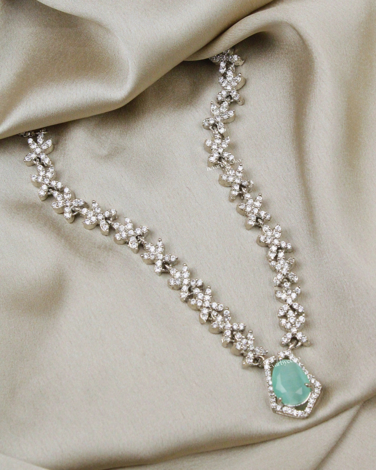 COKO's American Diamond Zircon Necklace set - Vaaruni