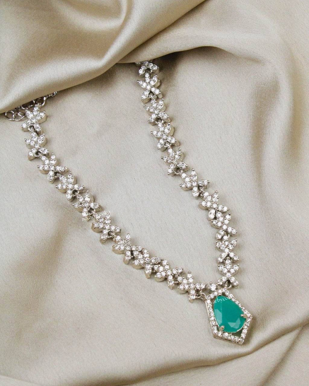 COKO's American Diamond Zircon Necklace set - Vaaruni